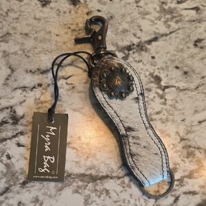 Mona B Rustic Keychain with Metal Clasp